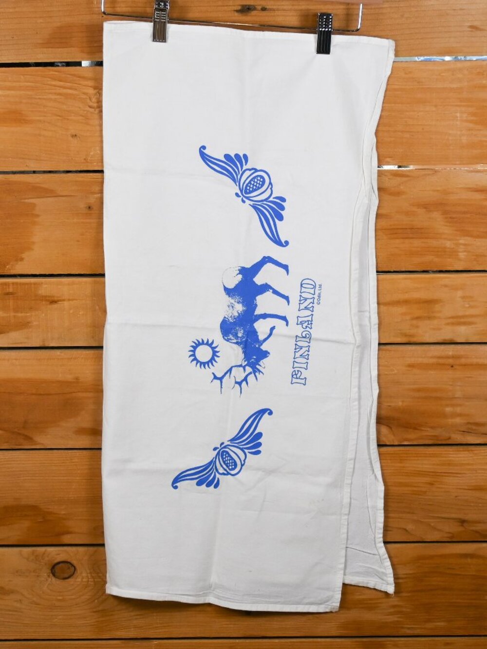 Vintage Odin Ltd. Finland Reindeer Small Cotton Tablecloth